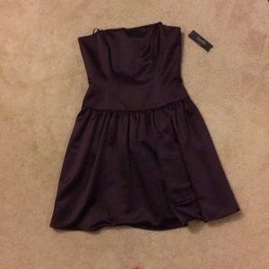 Purple silk minidress, NWT